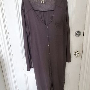 FP We the Free dark grey maxi shirt dress